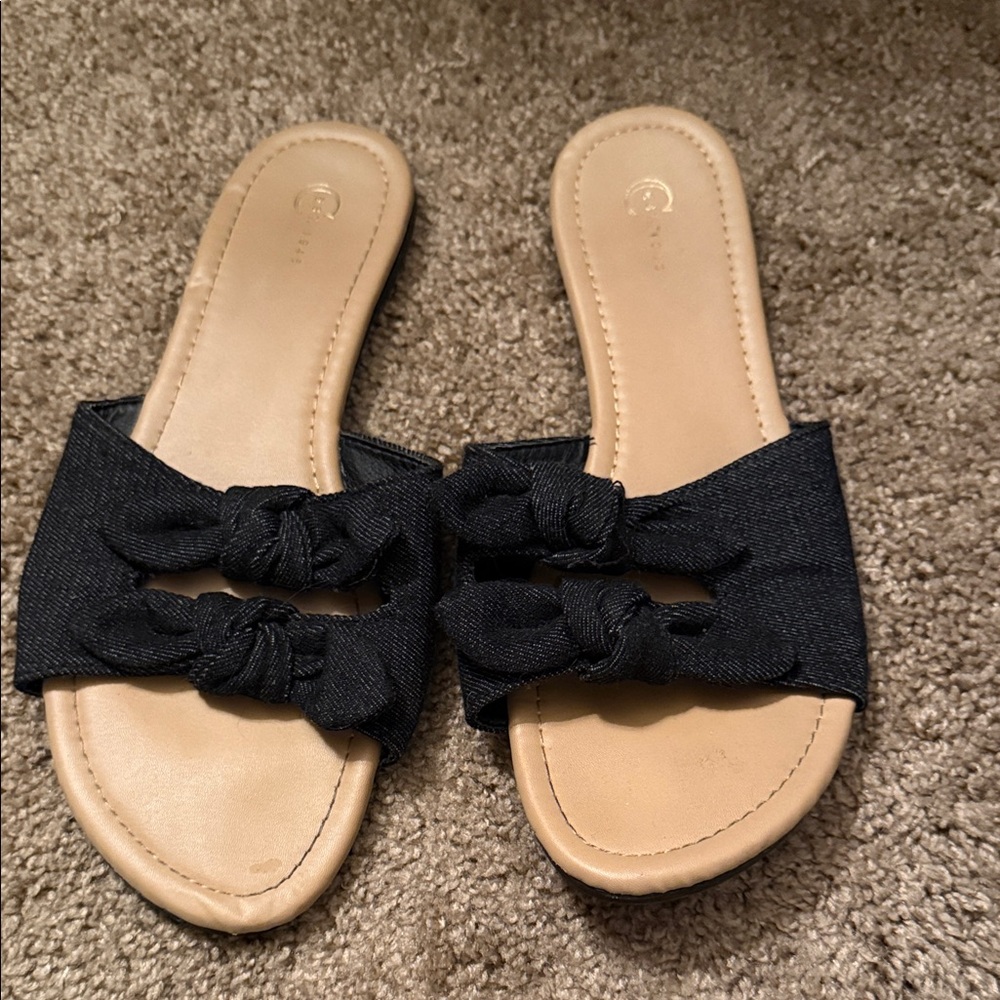 Women's Black Slide Sandals